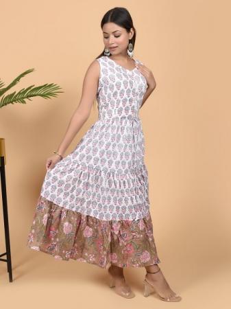 pure cotton floral printed gown