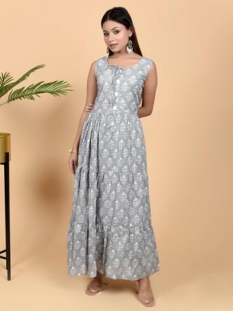 Pure Cotton Grey Gown