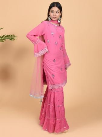 Pink Georgette Suit Set