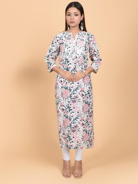 Jaipuri Print Pure Cotton Kurti
