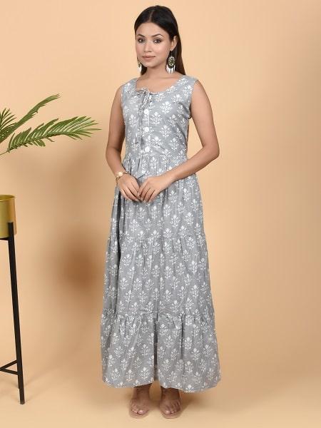 Pure Cotton Grey Gown